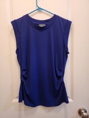 Sleeveless Ribbed Tank Top in Royal Blue - Nine West